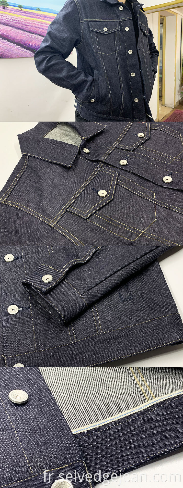 Japanese Mens Denim Fabric Selvedge Jeans Marque Tom Tompson Denim Tissu pour hommes en denim Veste